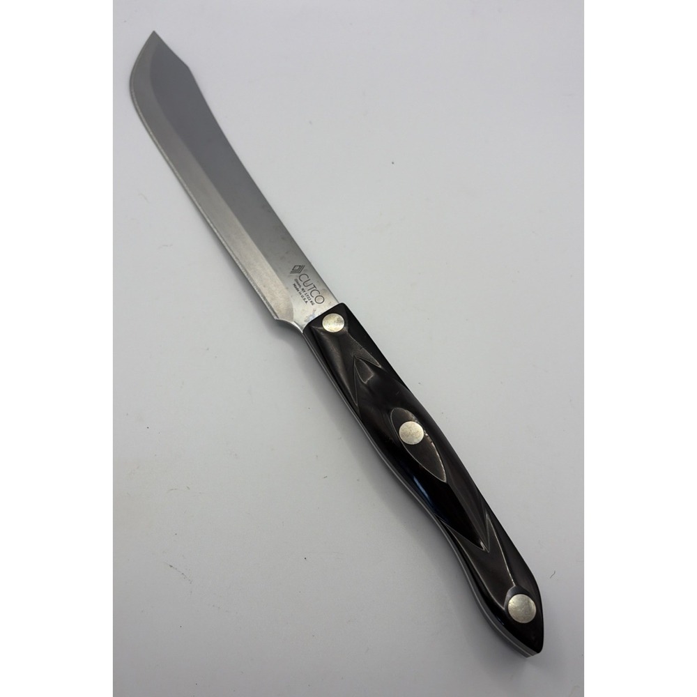 Vintage CUTCO 1722 KG 8 inch Butcher Knife Brown Swirl Handle Made In USA